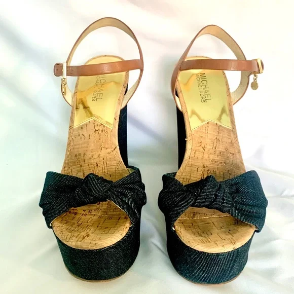 MK Denim Wedges - Picture 3 of 5